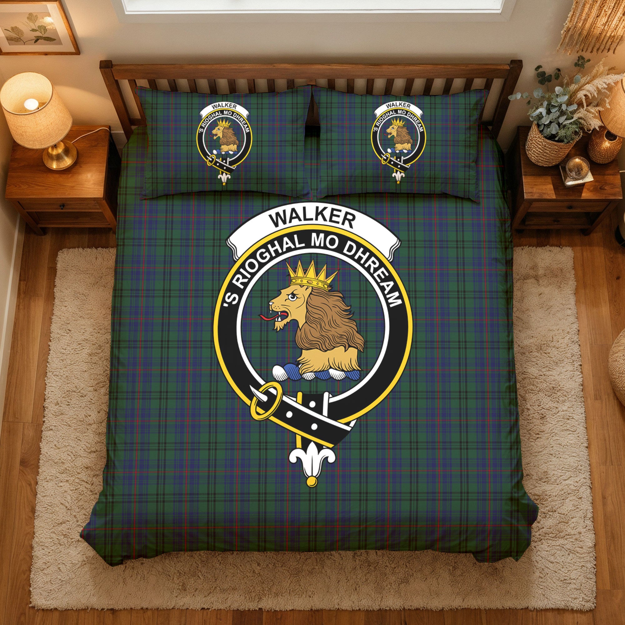Walker Hunting Tartan Crest Bedding Set