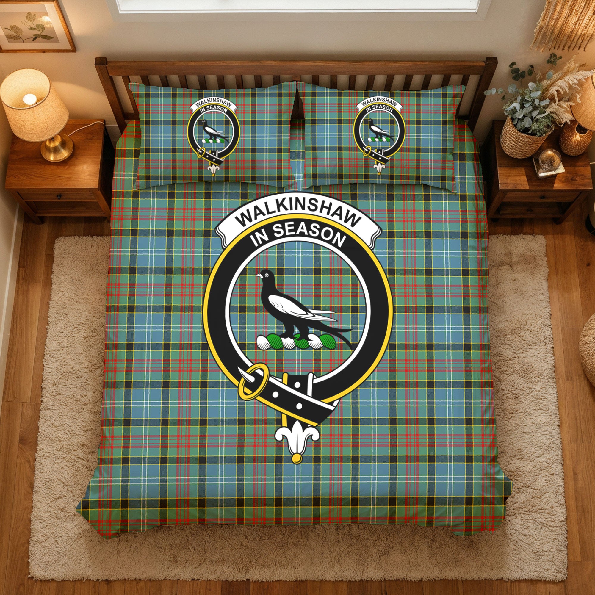 Walkinshaw Tartan Crest Bedding Set
