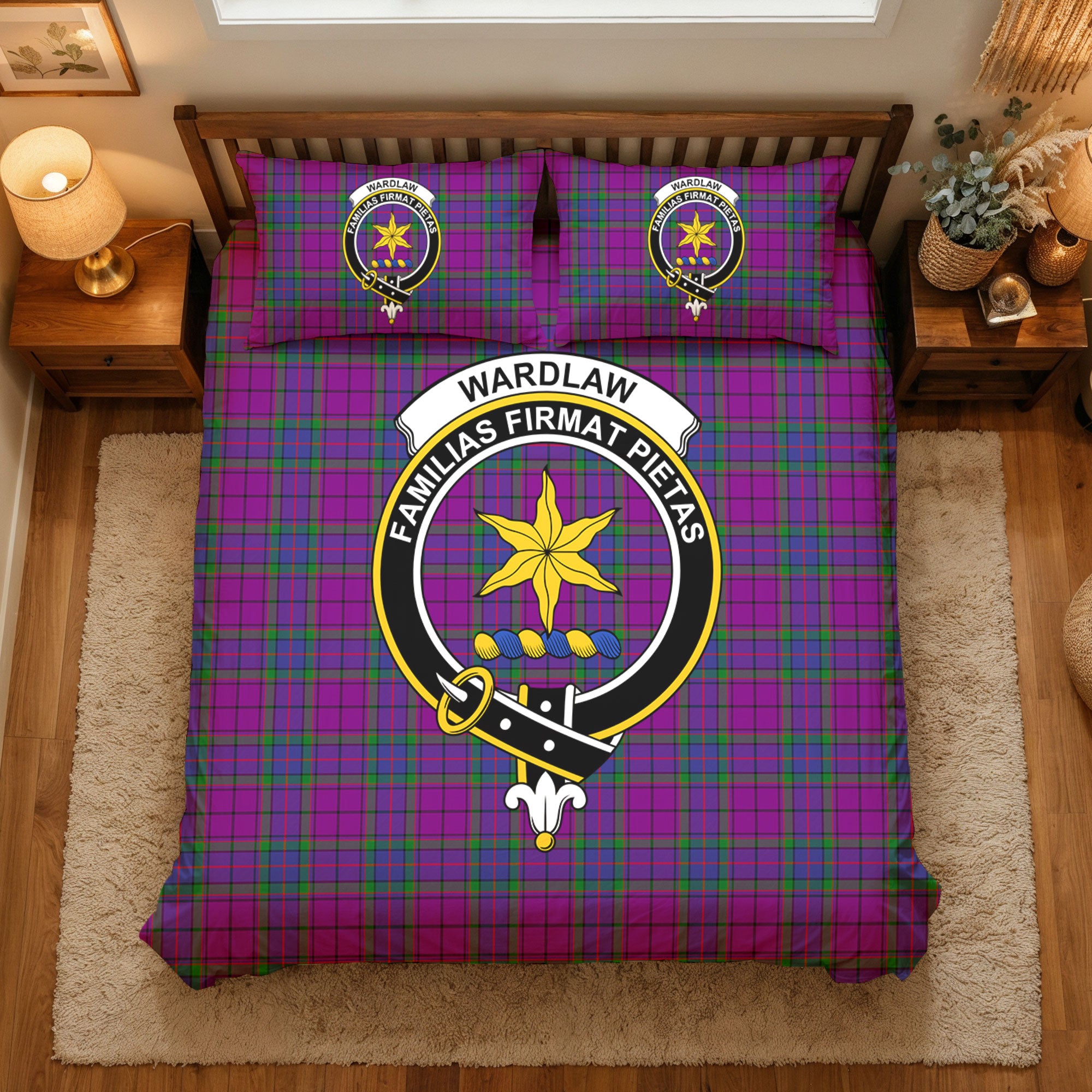 Wardlaw Modern Tartan Crest Bedding Set