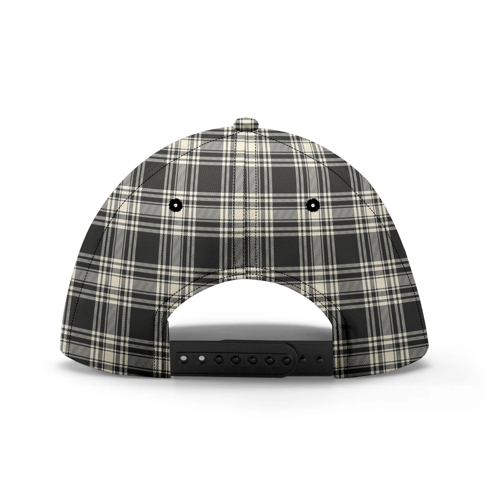 Menzies Black - White Ancient Tartan Crest Classic Cap