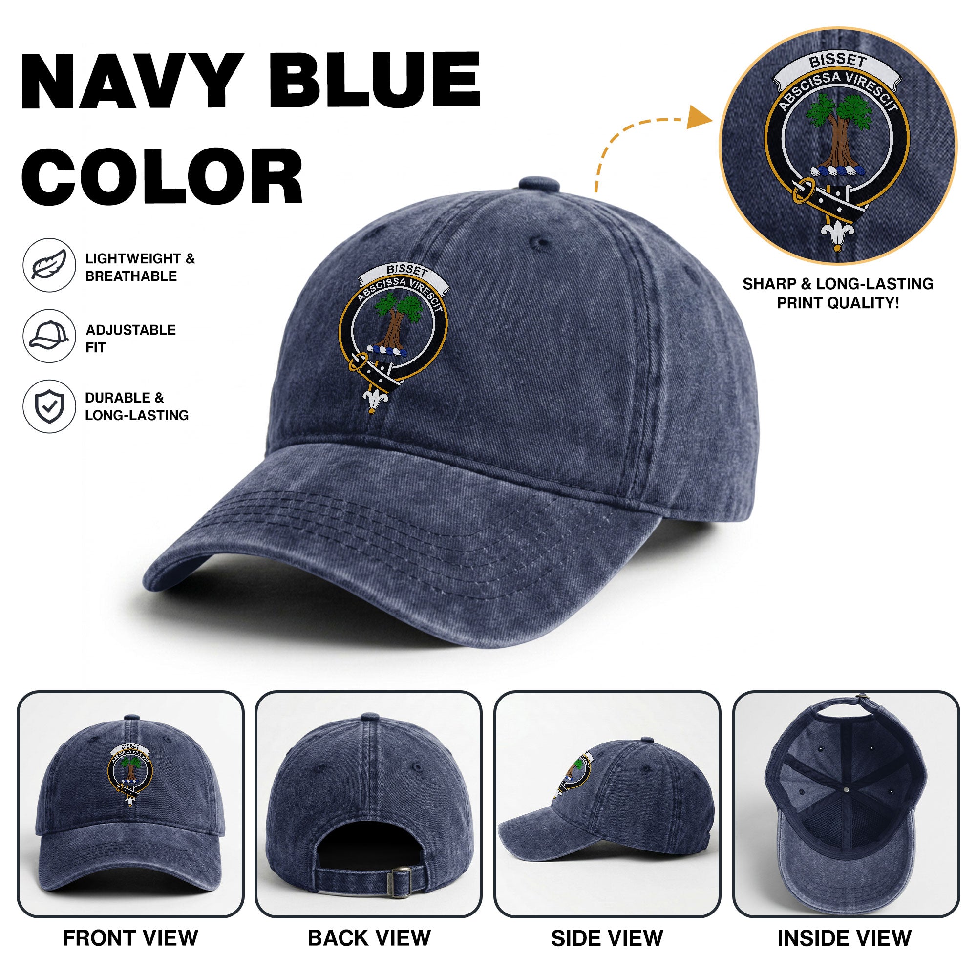 Bisset Crest Washed Classic Cap