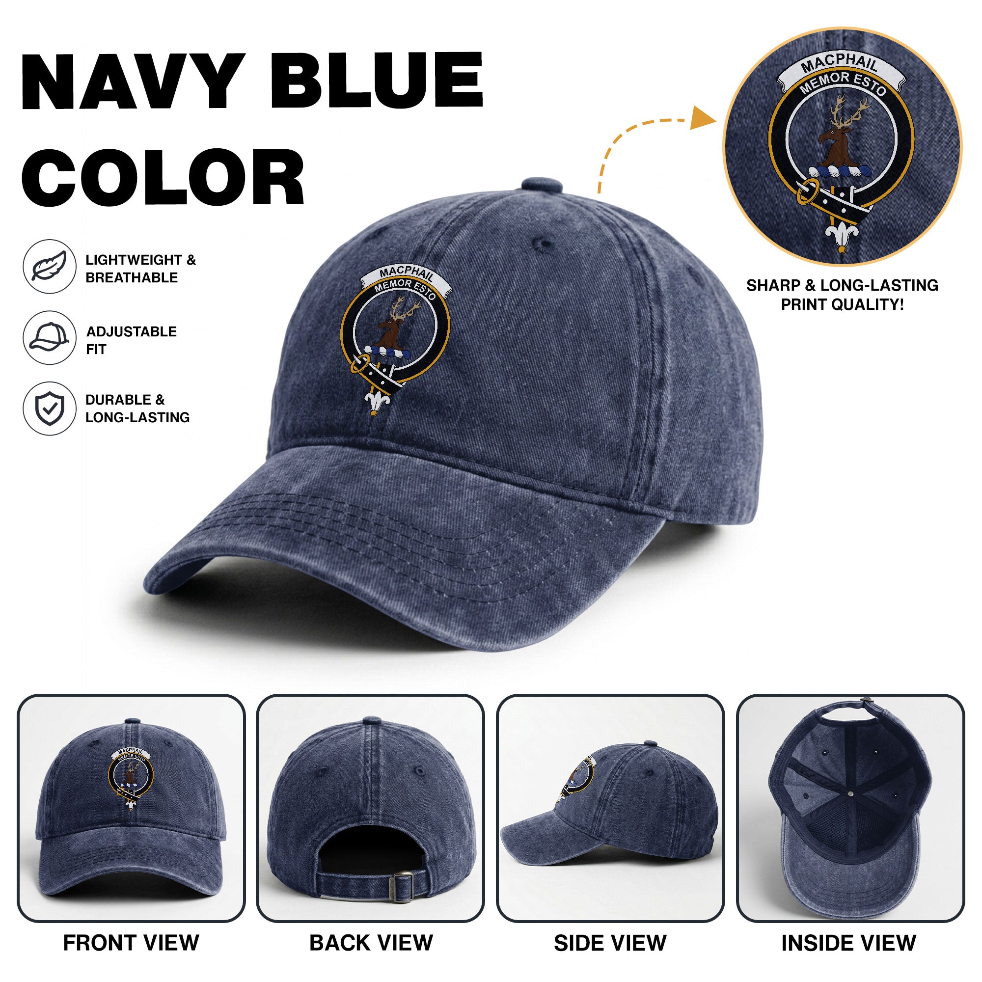 MacPhail Crest Washed Classic Cap