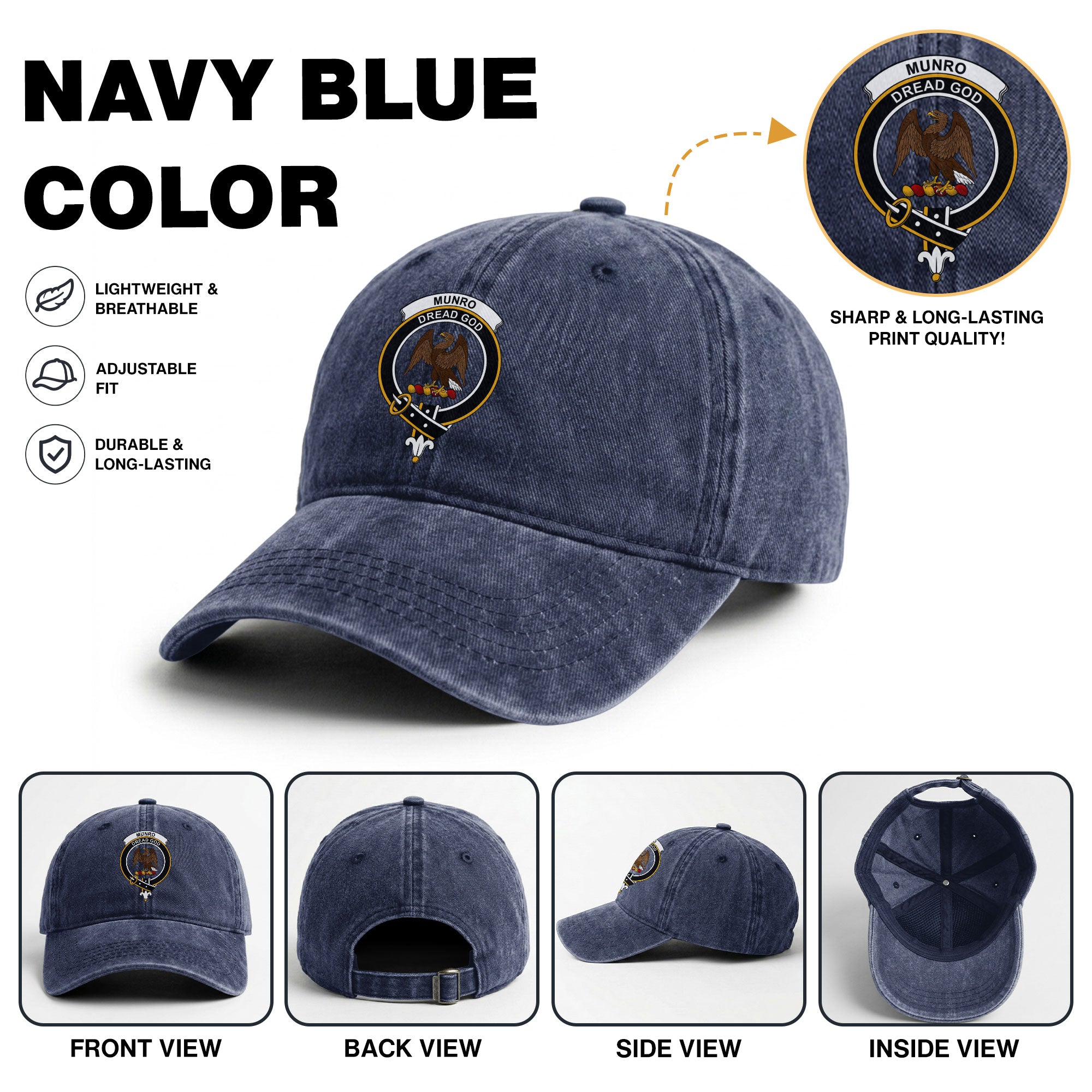 Munro Crest Washed Classic Cap