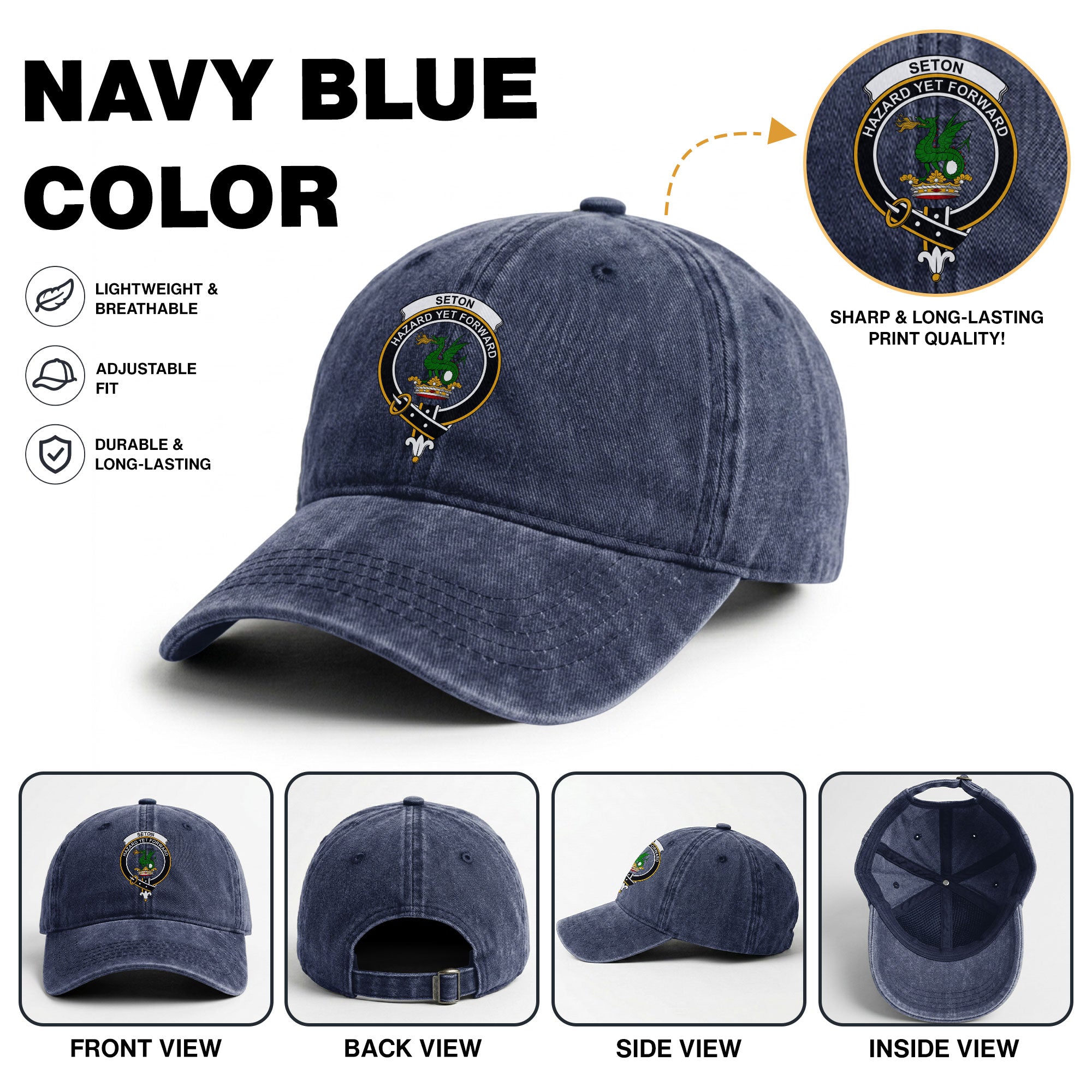 Seton Crest Washed Classic Cap