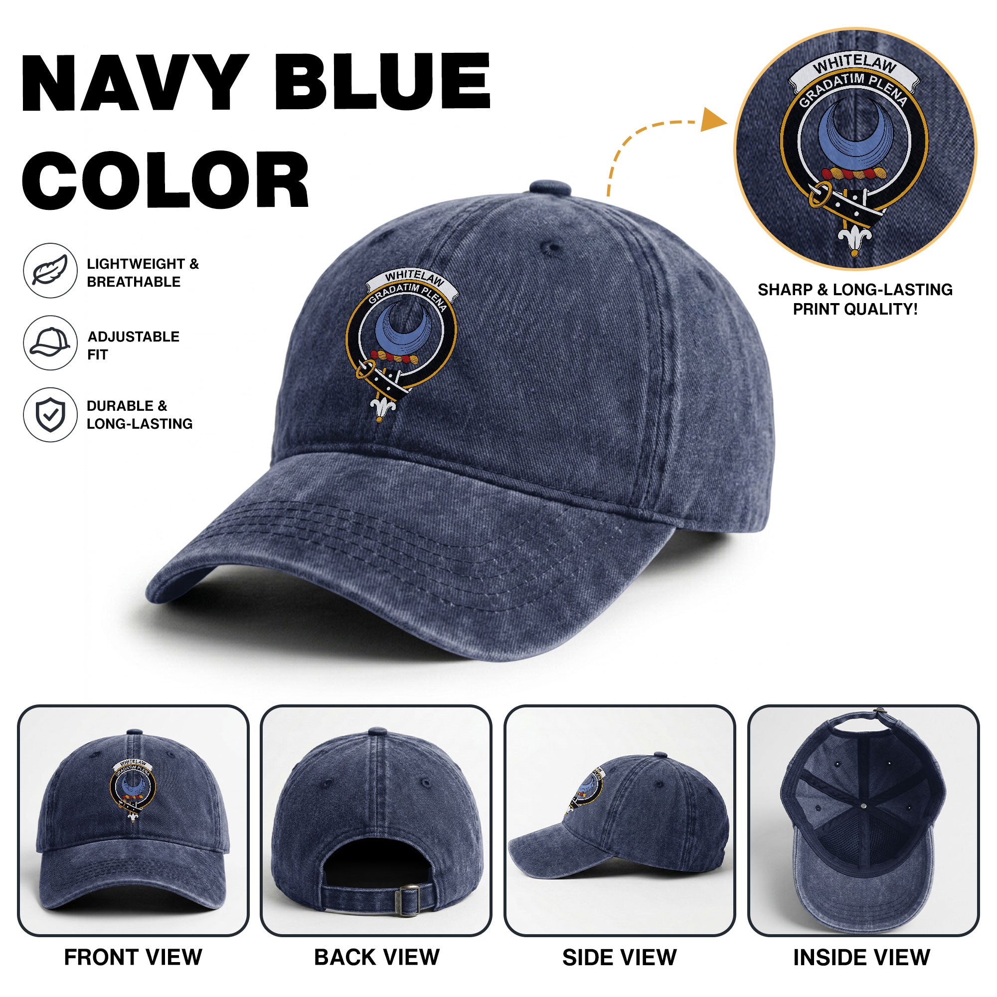 Whitelaw Crest Washed Classic Cap