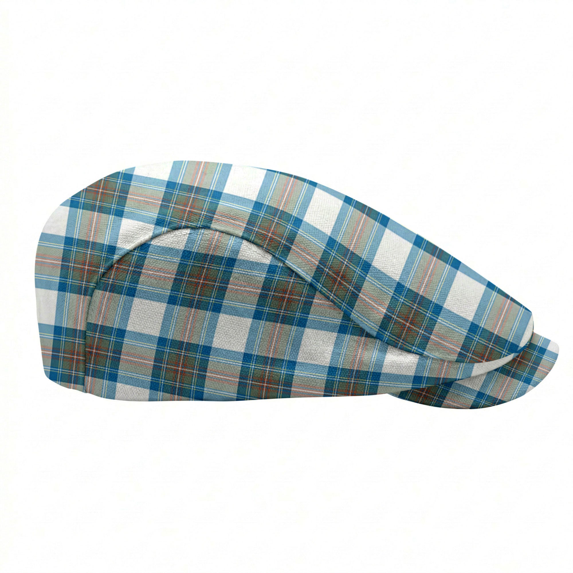 Stewart Muted Blue Tartan Flat Caps