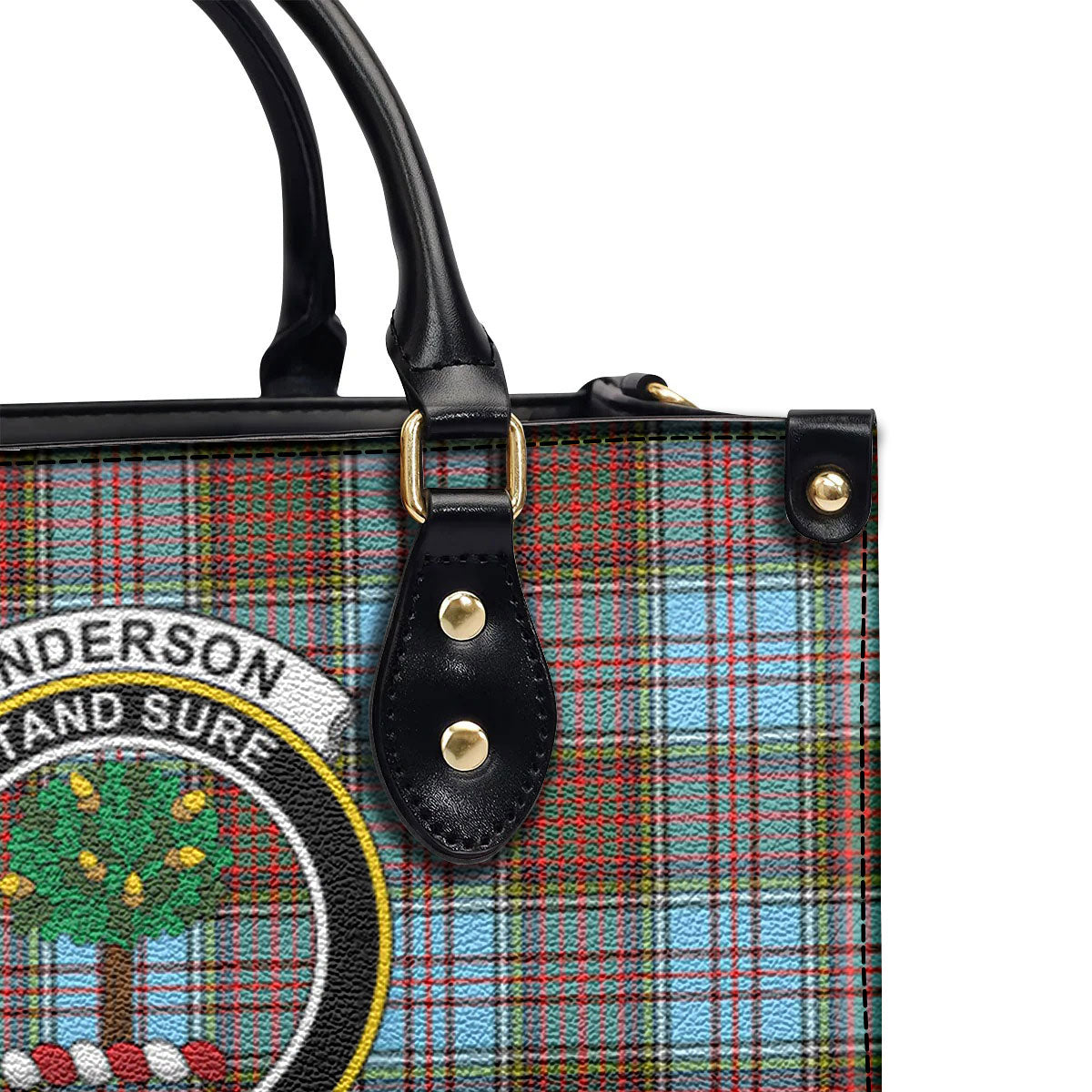 Anderson Ancient Tartan Crest Leather Handbag