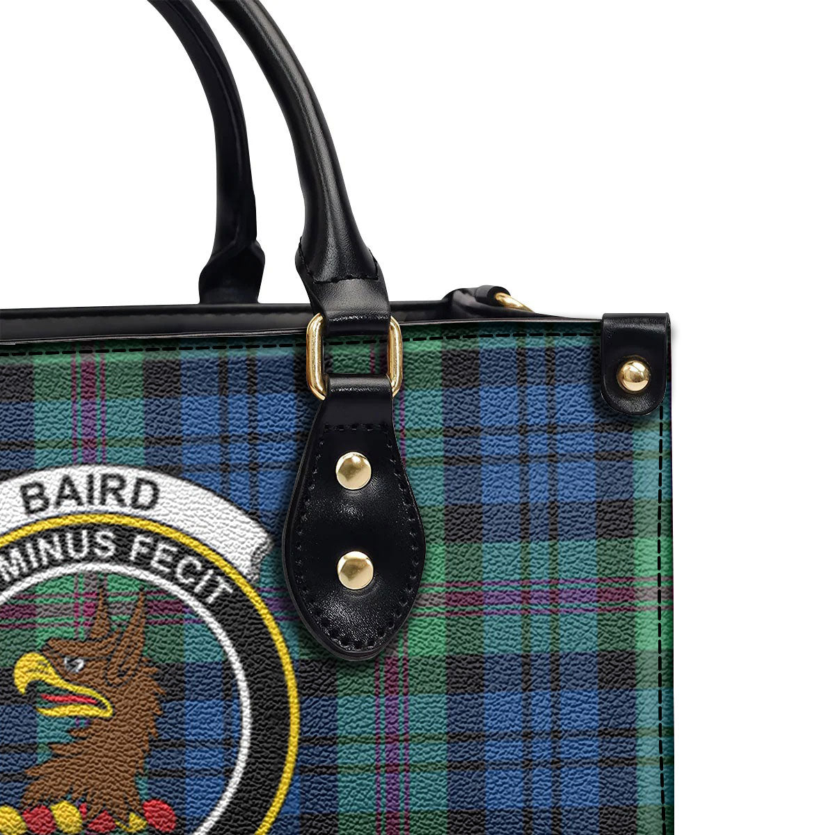 Baird Ancient Tartan Crest Leather Handbag