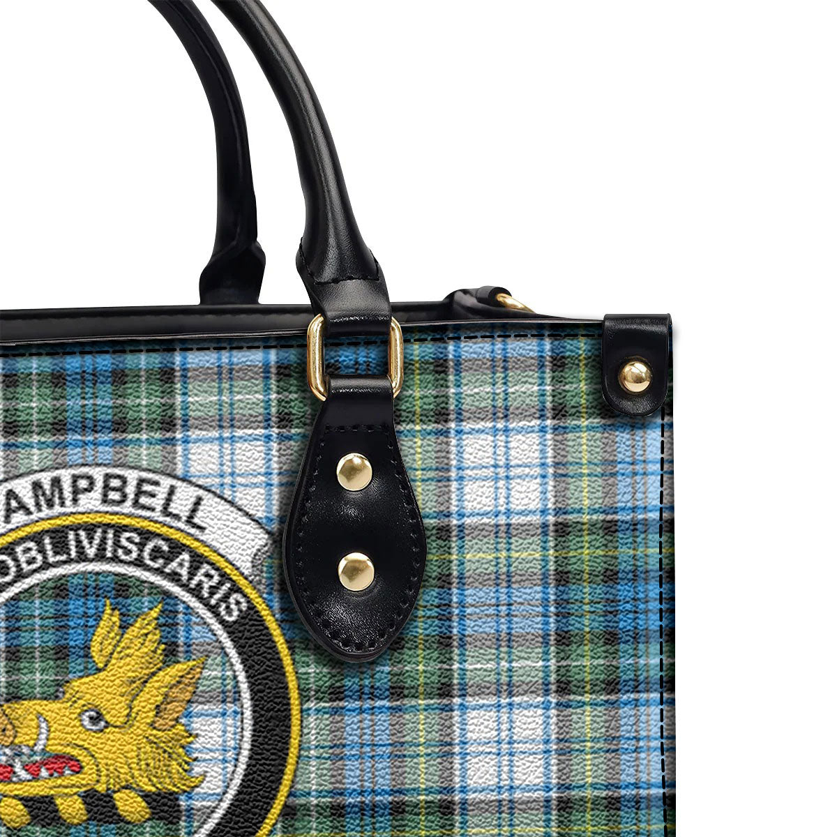 Campbell Dress Ancient Tartan Crest Leather Handbag