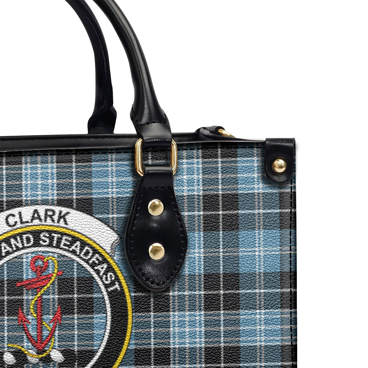 Clark Ancient Tartan Crest Leather Handbag