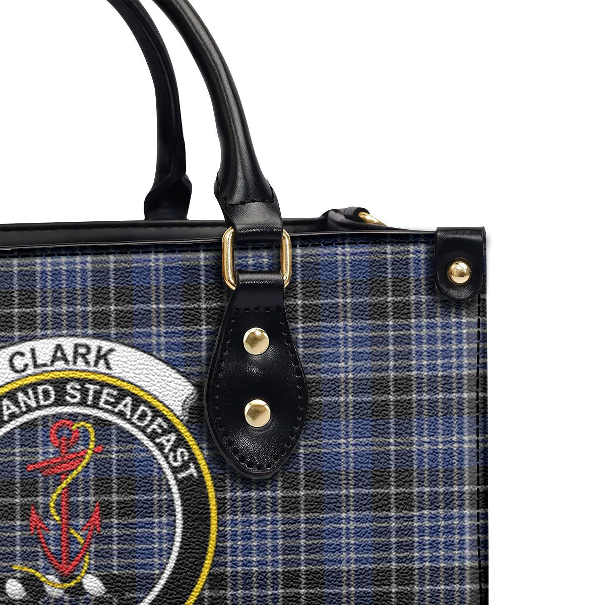 Clark Modern Tartan Crest Leather Handbag