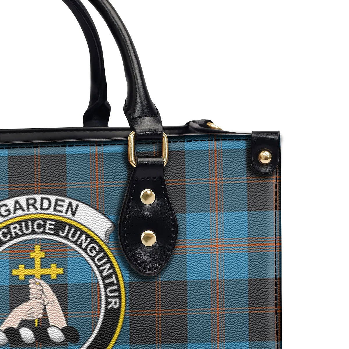 Garden Tartan Crest Leather Handbag