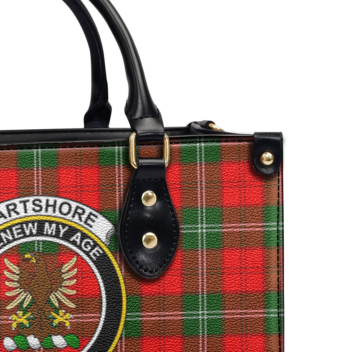 Gartshore Tartan Crest Leather Handbag