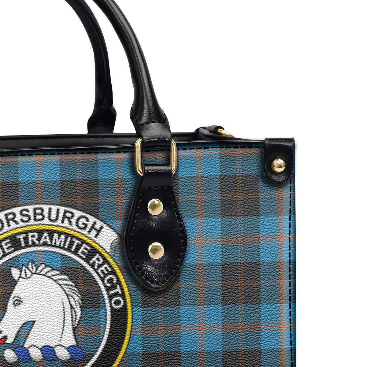 Horsburgh Tartan Crest Leather Handbag