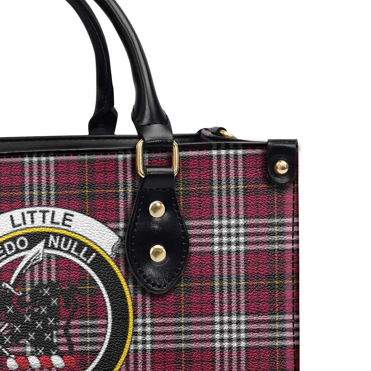 Little Tartan Crest Leather Handbag