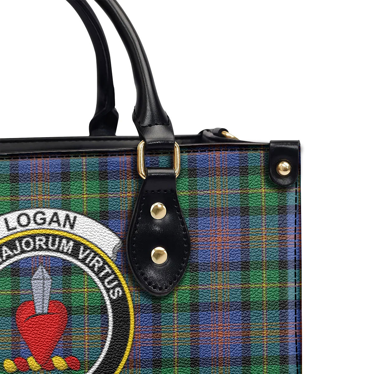 Logan Ancient Tartan Crest Leather Handbag