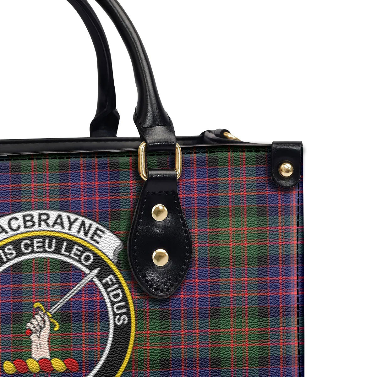 MacBrayne Tartan Crest Leather Handbag