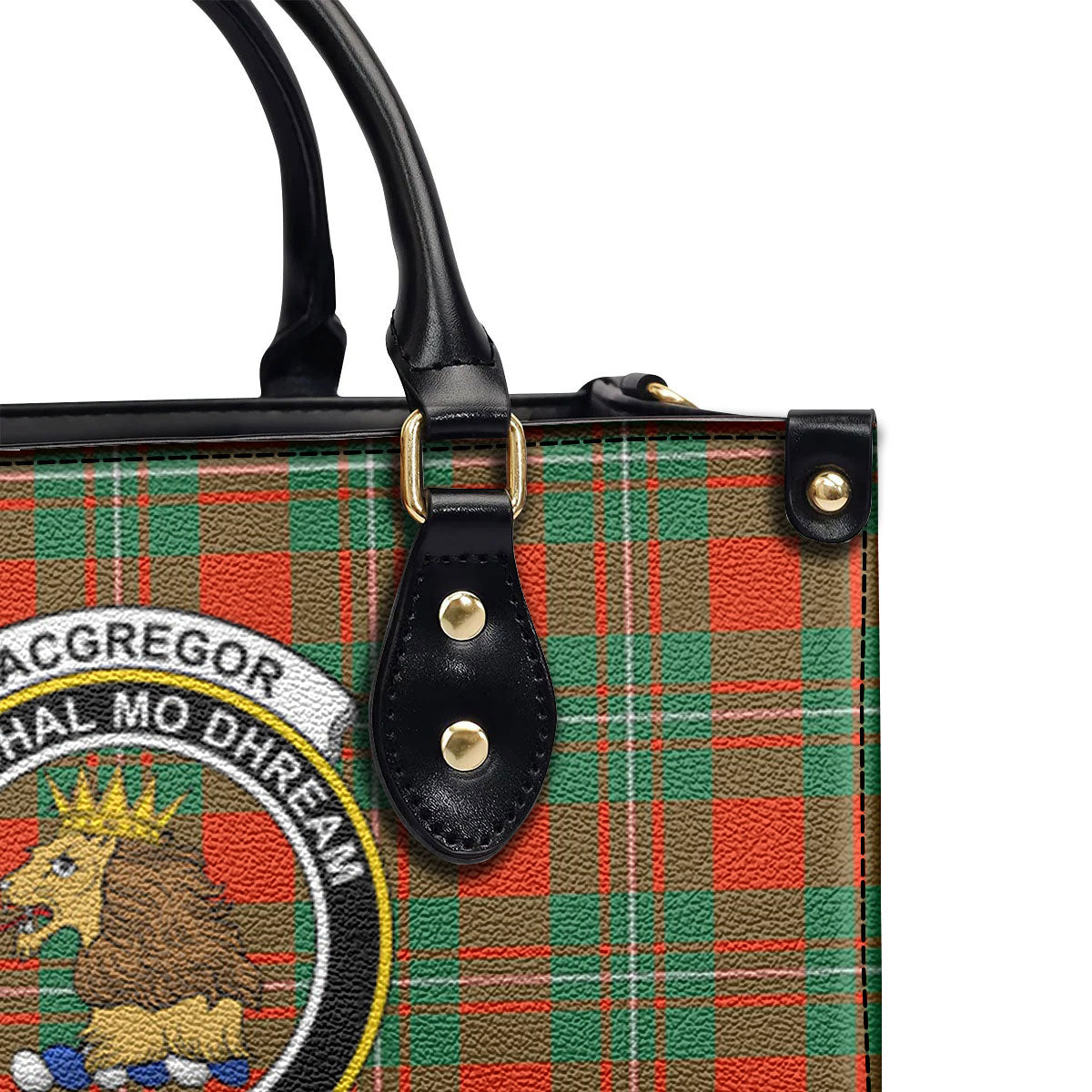 MacGregor Ancient Tartan Crest Leather Handbag