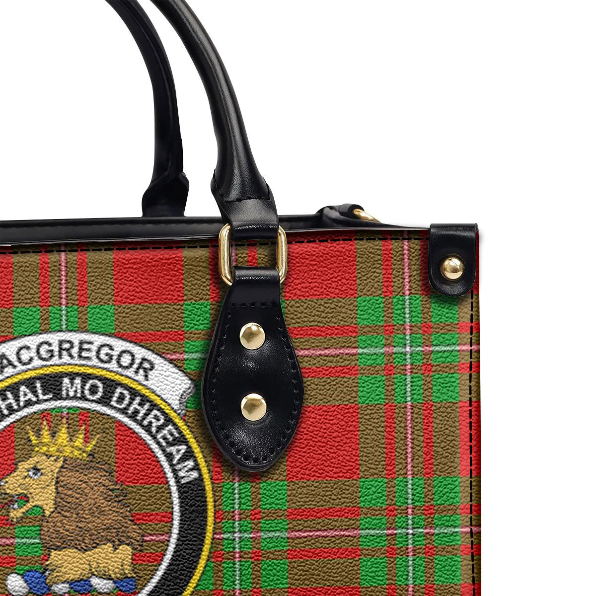 MacGregor Modern Tartan Crest Leather Handbag