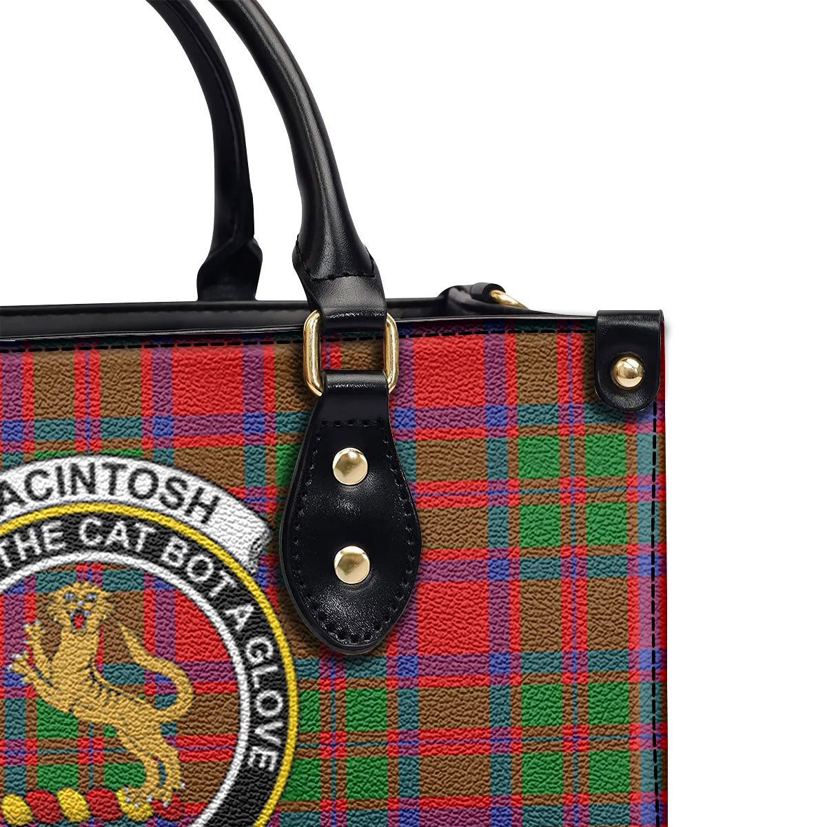 MacIntosh Modern Tartan Crest Leather Handbag