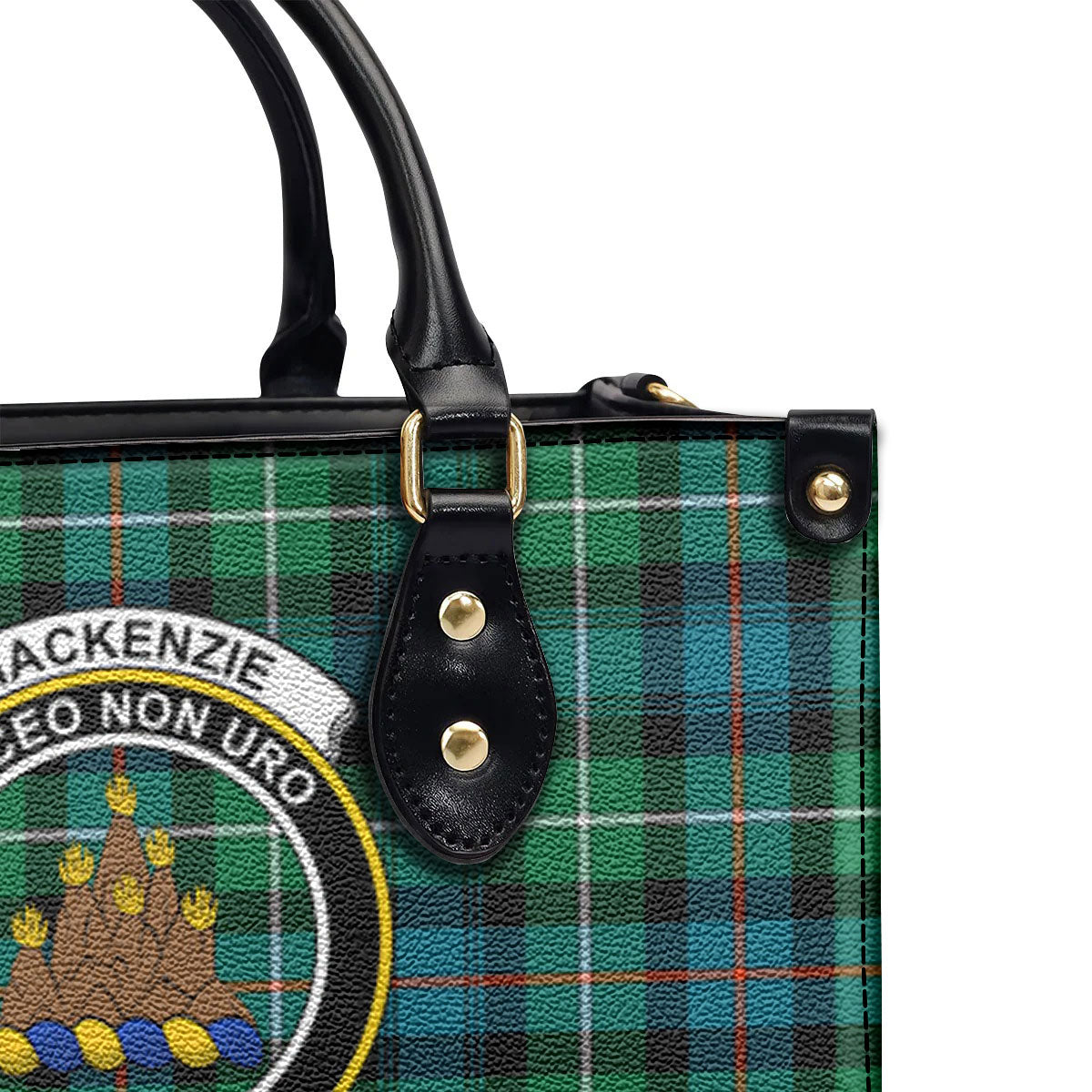 MacKenzie Ancient Tartan Crest Leather Handbag