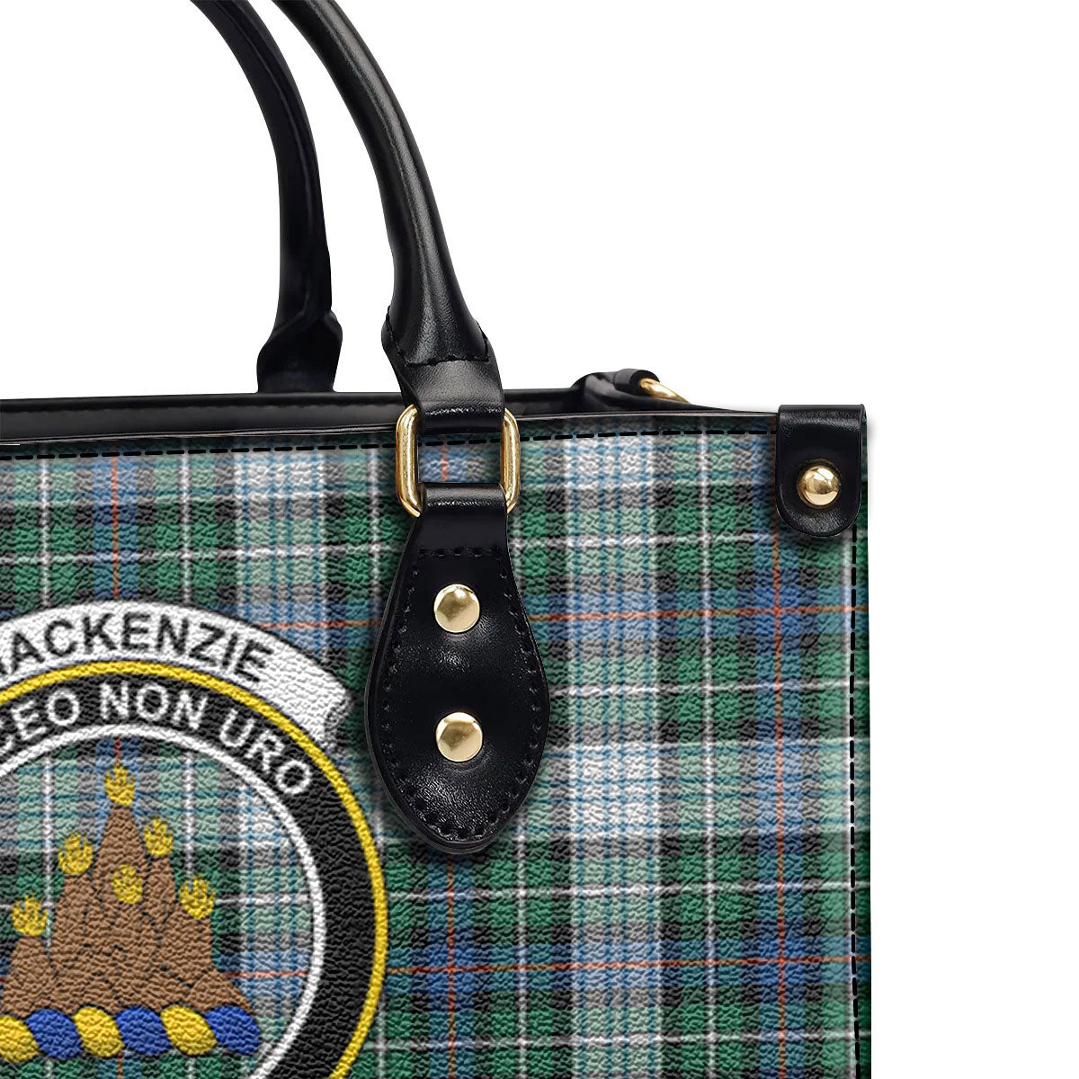 MacKenzie Dress Ancient Tartan Crest Leather Handbag