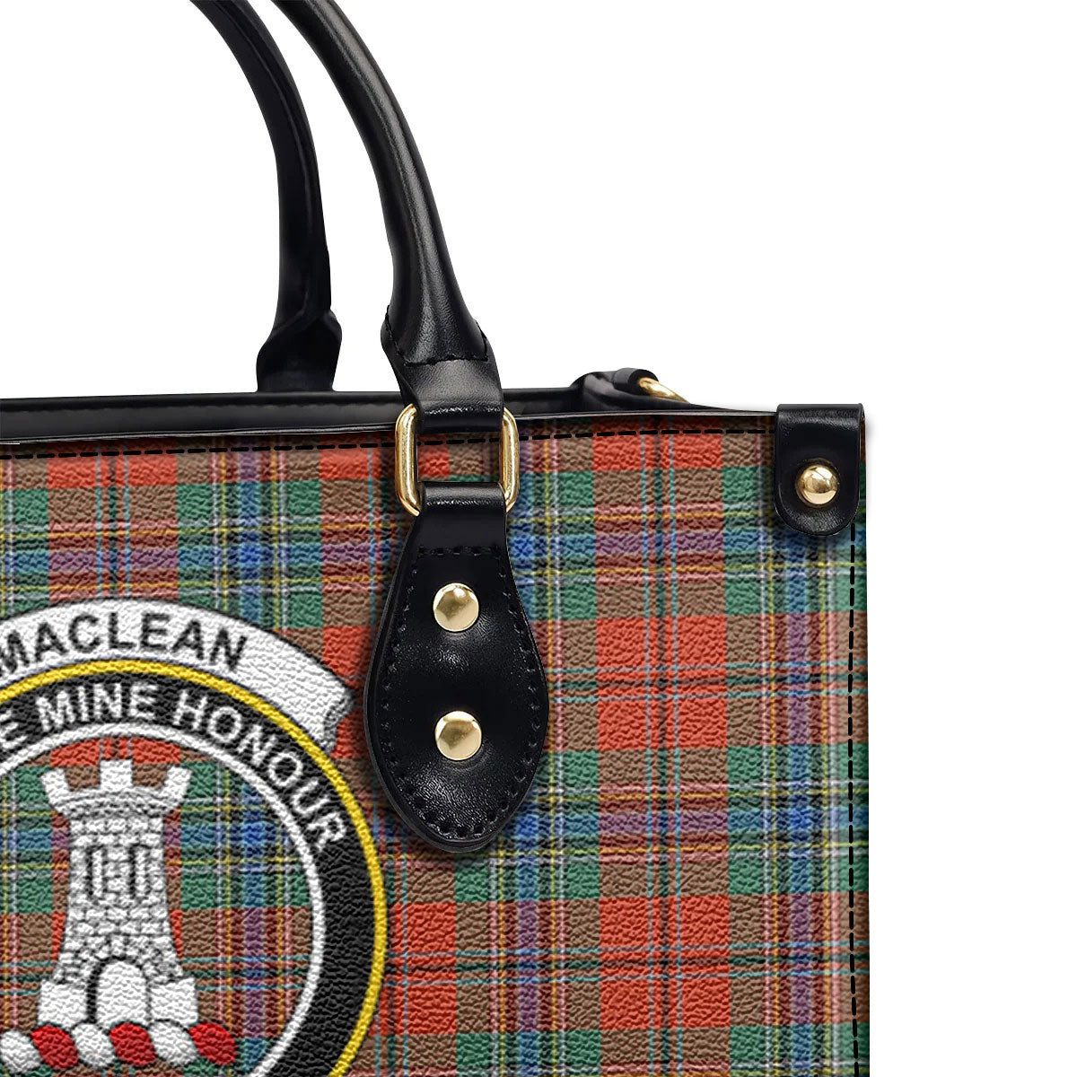 MacLean of Duart Ancient Tartan Crest Leather Handbag