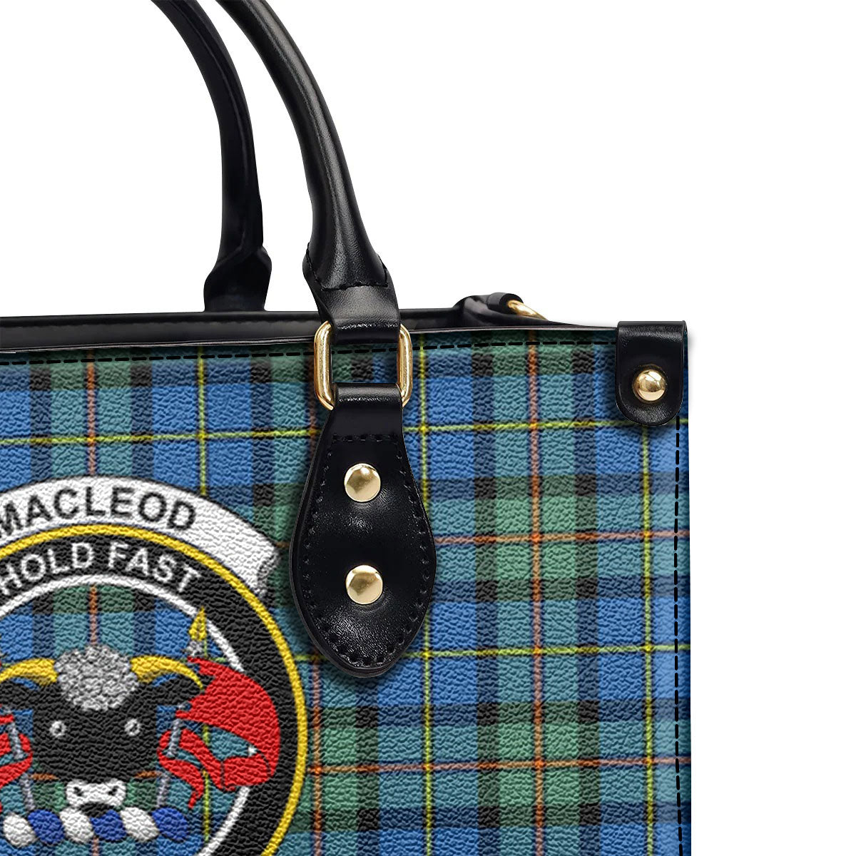 MacLeod of Harris Ancient Tartan Crest Leather Handbag