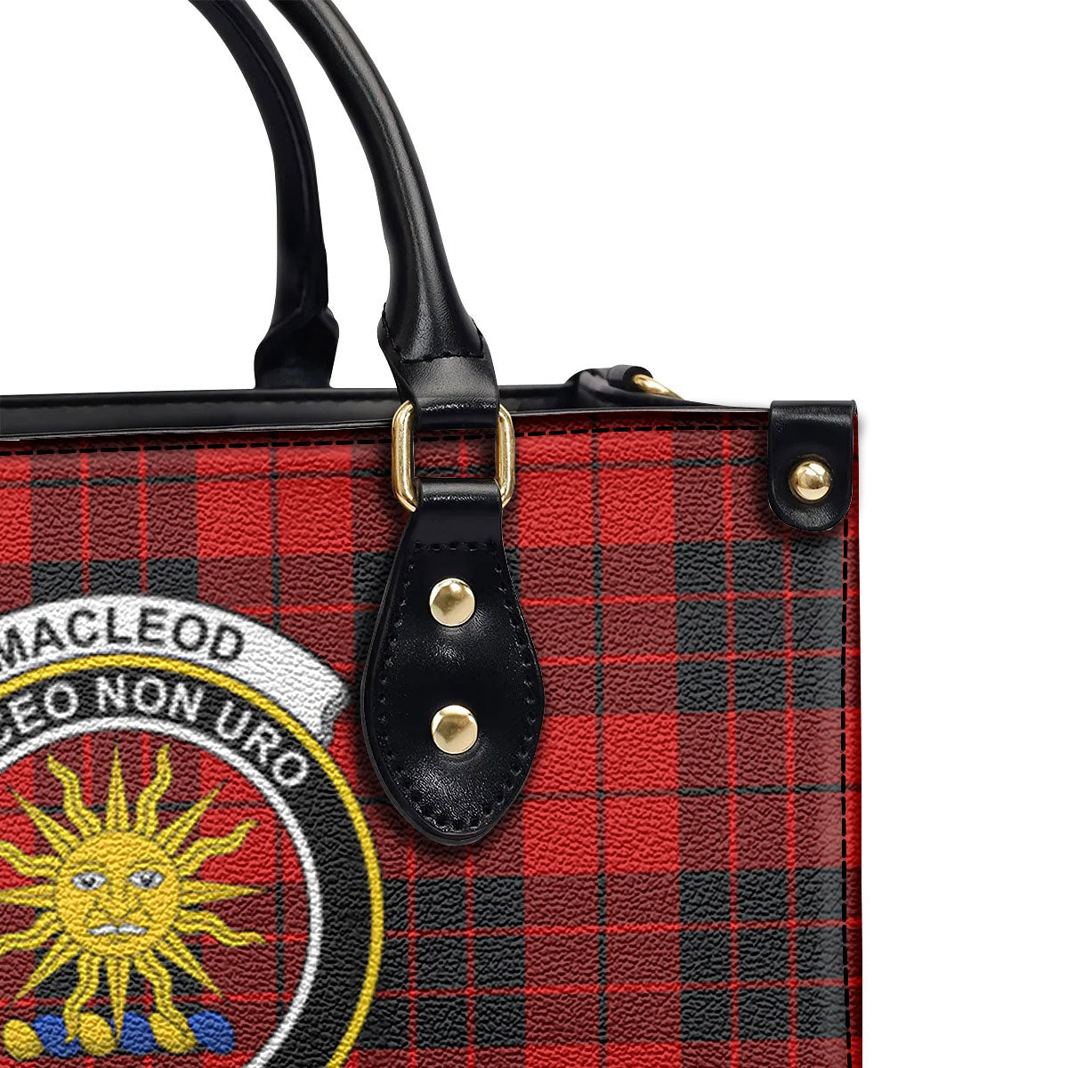 MacLeod of Raasay Tartan Crest Leather Handbag