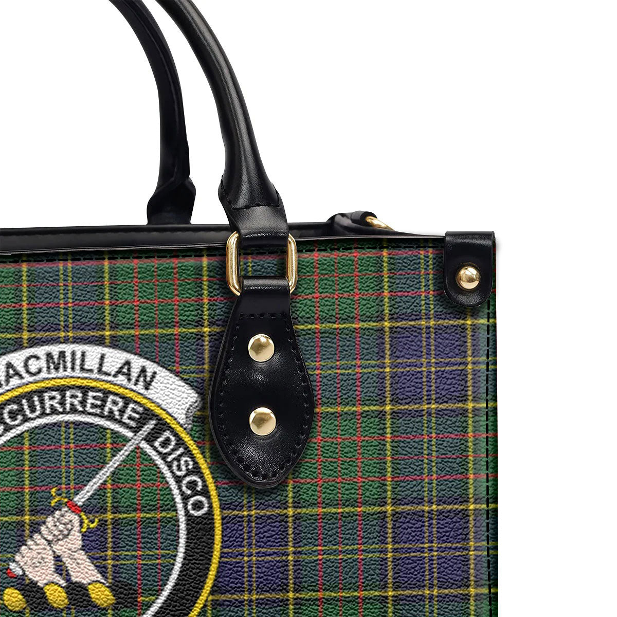 MacMillan Hunting Modern Tartan Crest Leather Handbag