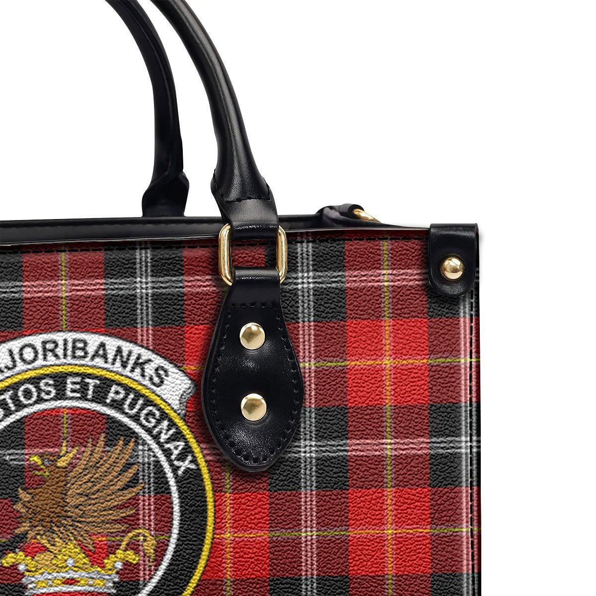 Majoribanks Tartan Crest Leather Handbag