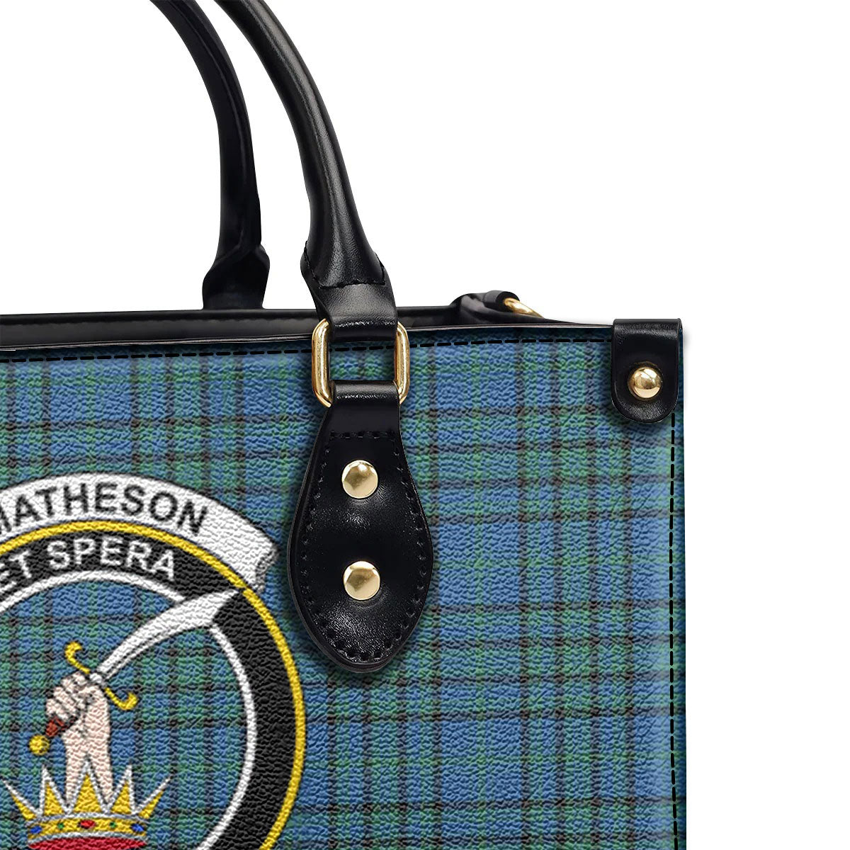 Matheson Hunting Ancient Tartan Crest Leather Handbag