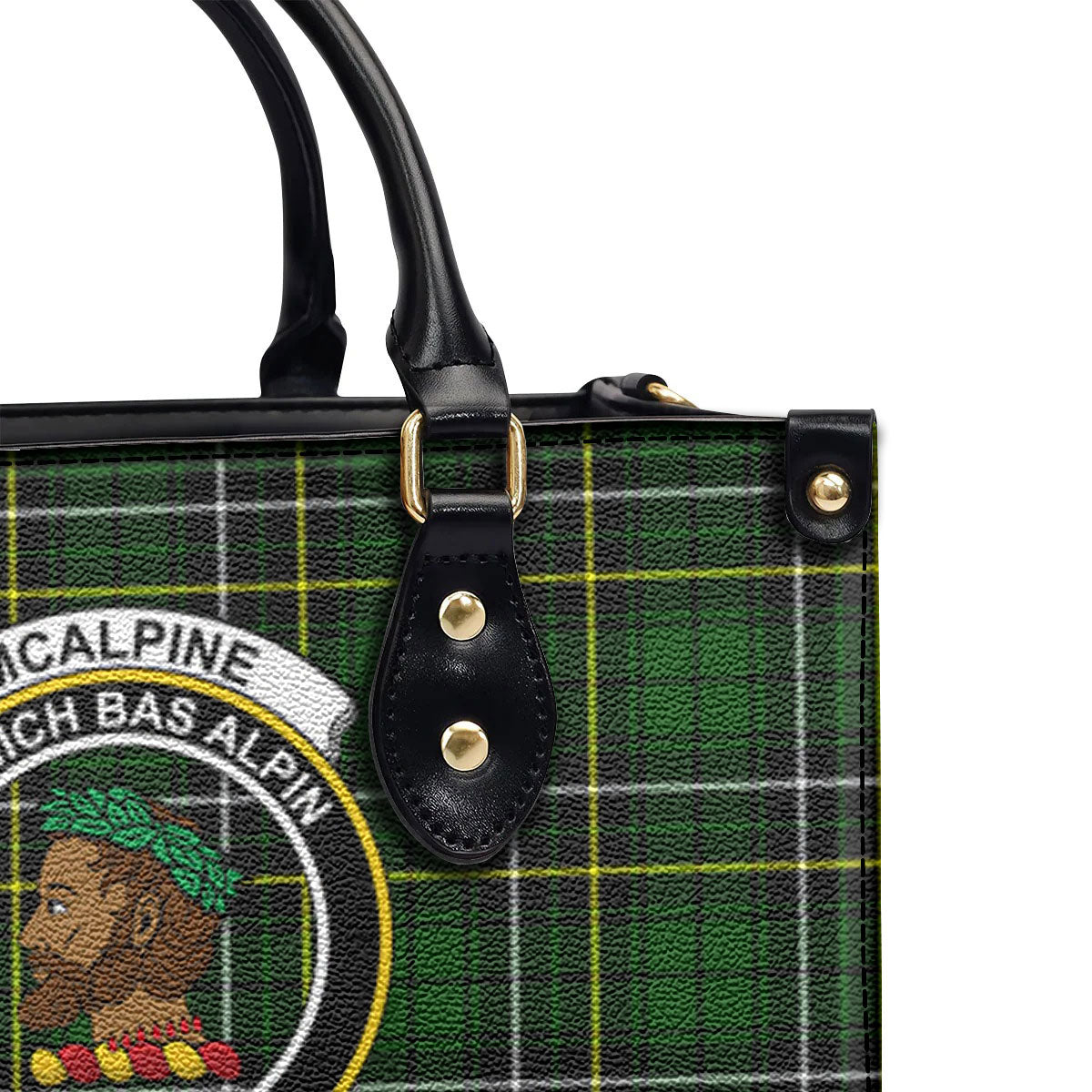 McAlpine Modern Tartan Crest Leather Handbag