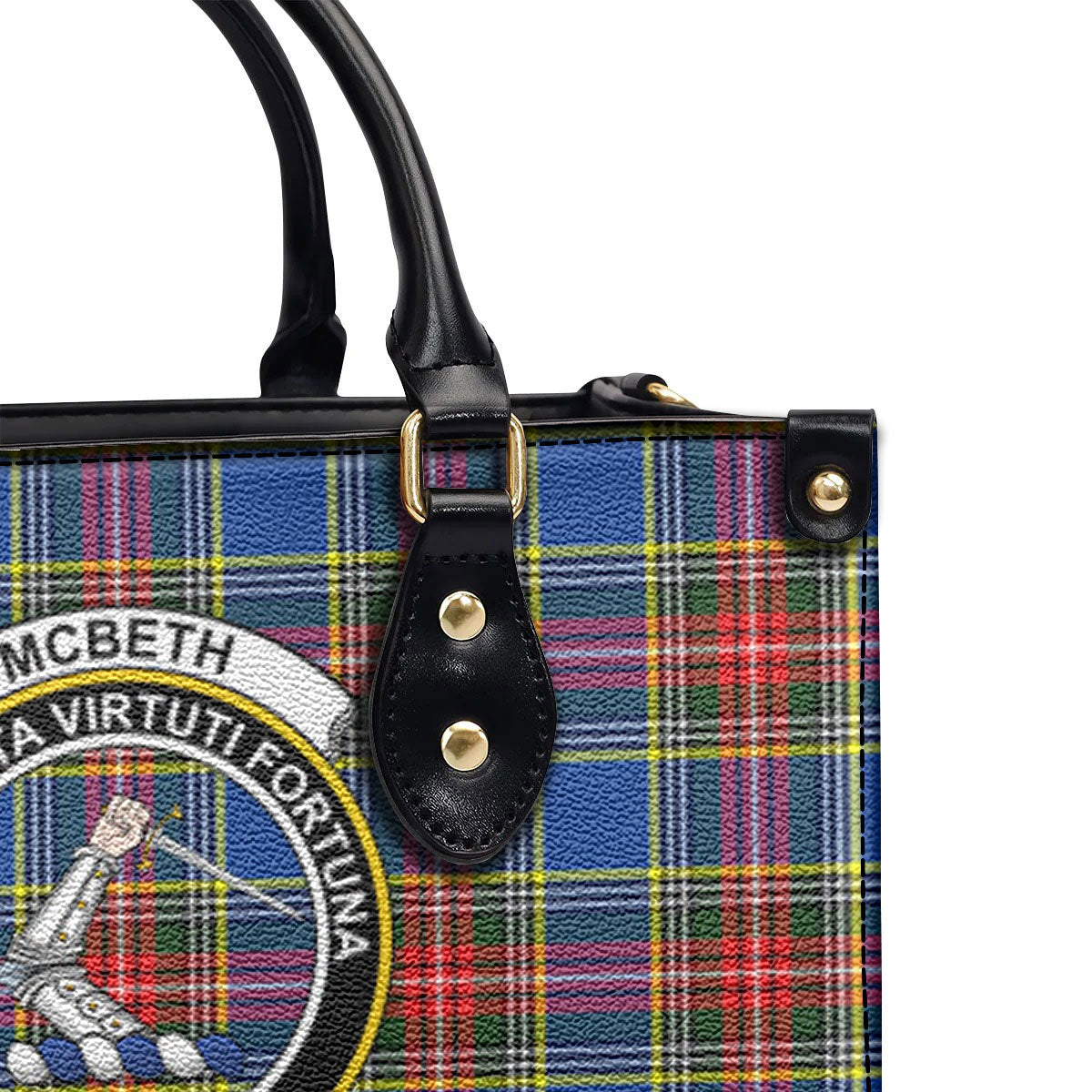 McBeth Modern Tartan Crest Leather Handbag