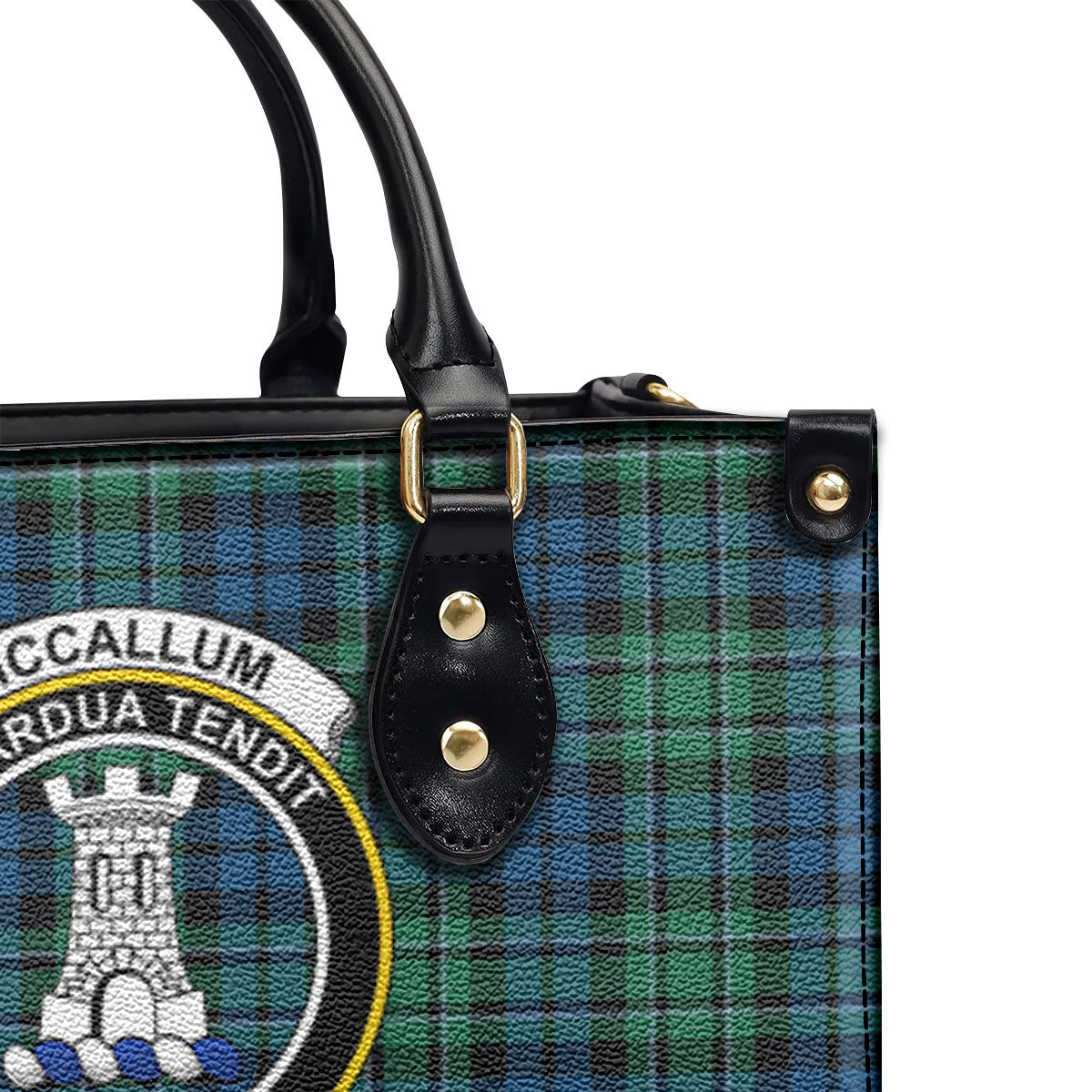 McCallum Ancient Tartan Crest Leather Handbag