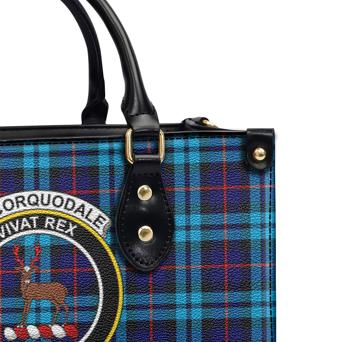 McCorquodale Tartan Crest Leather Handbag