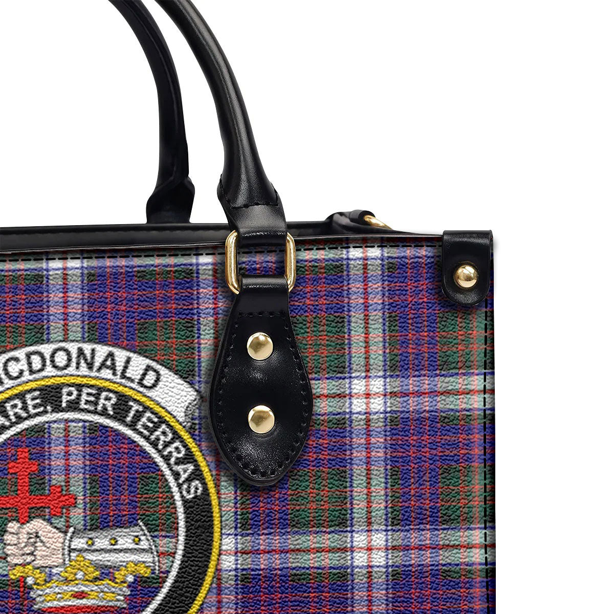 McDonald Dress Modern Tartan Crest Leather Handbag