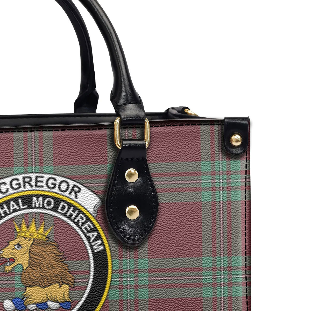 McGregor Hunting Ancient Tartan Crest Leather Handbag