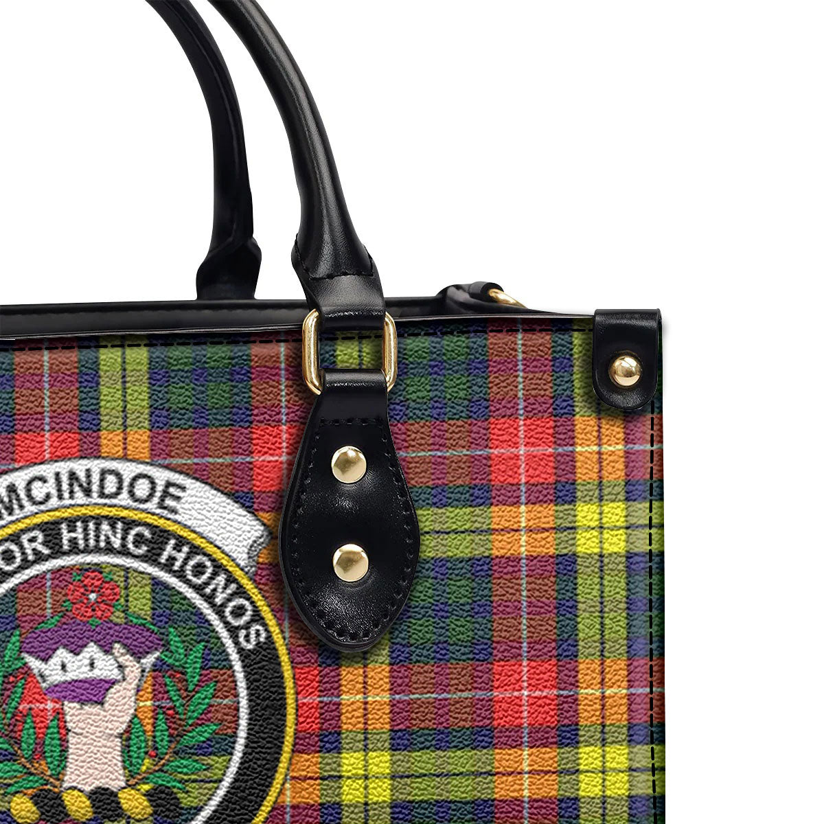 McIndoe Tartan Crest Leather Handbag