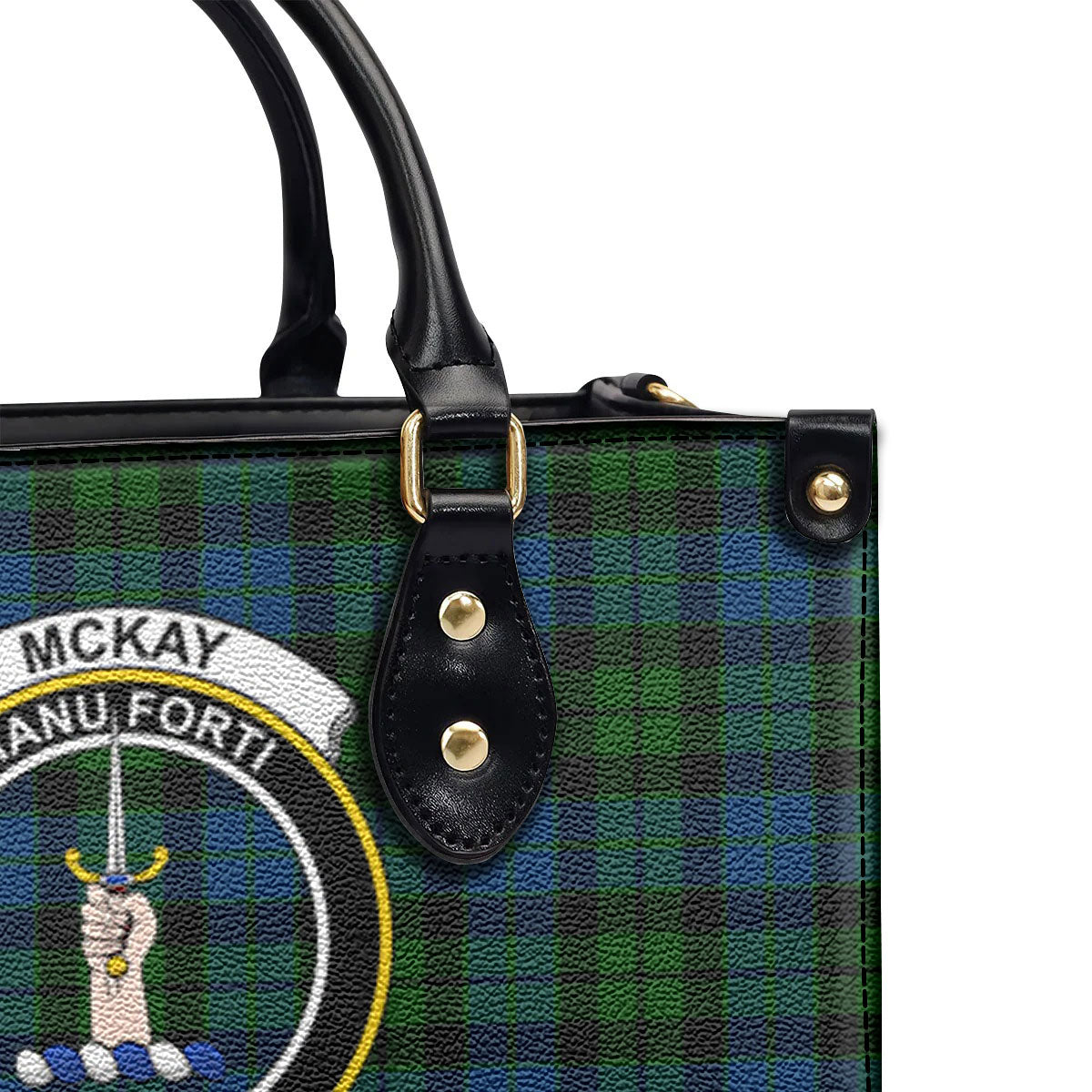 McKay Modern Tartan Crest Leather Handbag