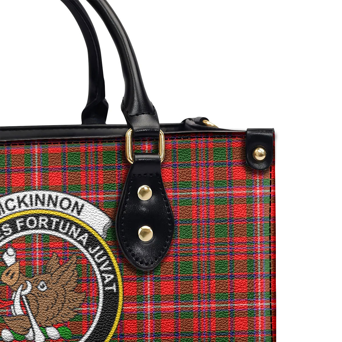 McKinnon Modern Tartan Crest Leather Handbag