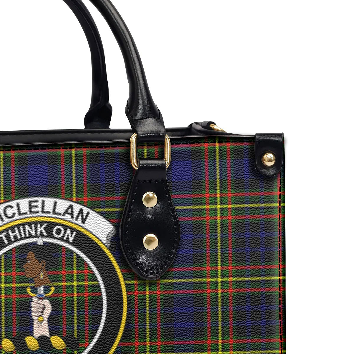 McLellan Modern Tartan Crest Leather Handbag