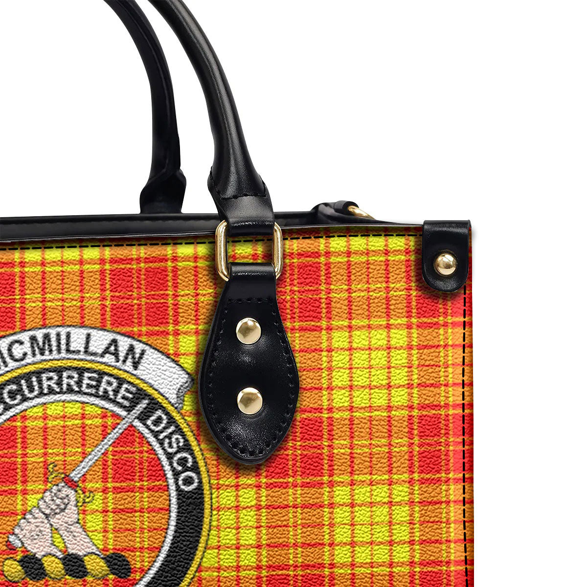 McMillan Clan Tartan Crest Leather Handbag