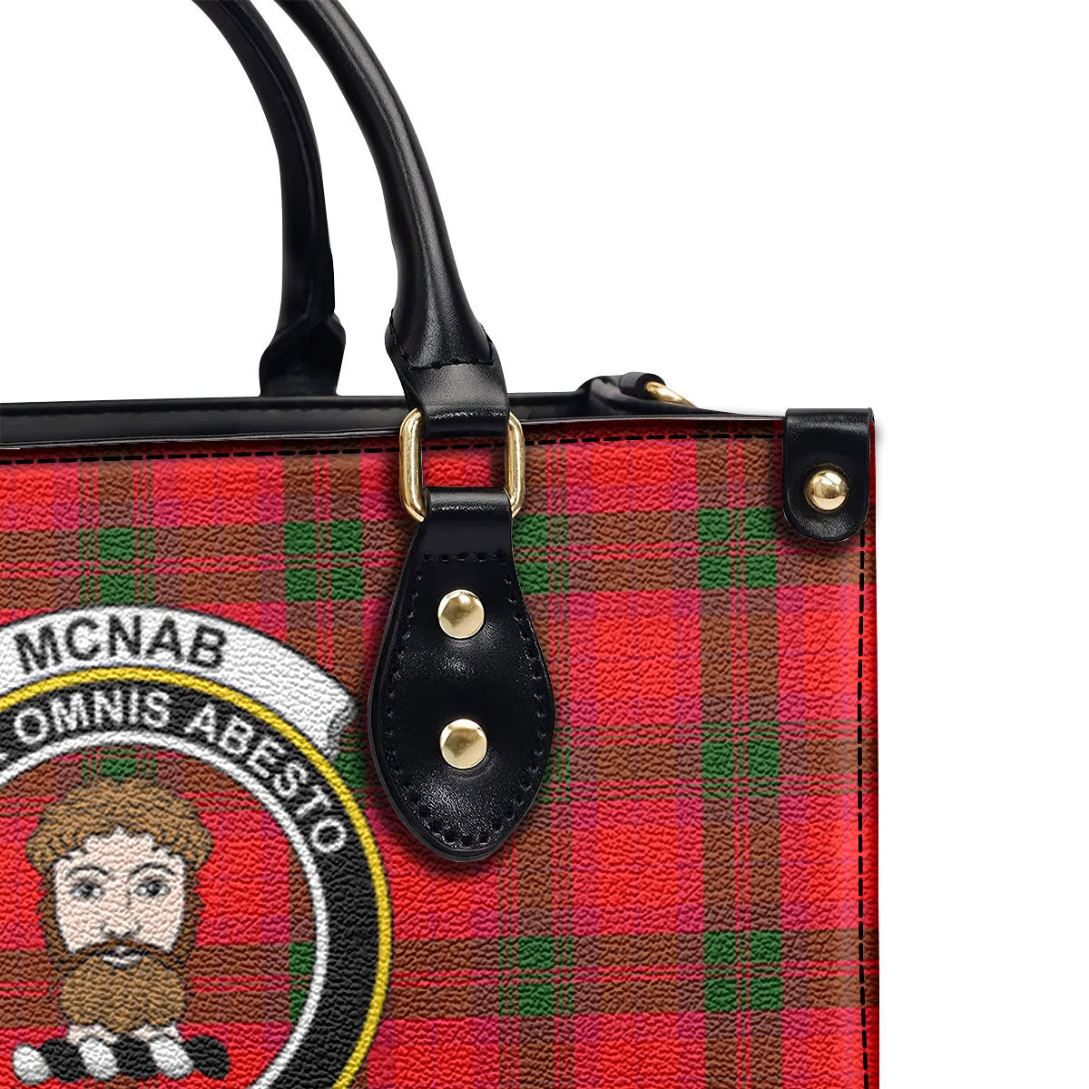 McNab Modern Tartan Crest Leather Handbag