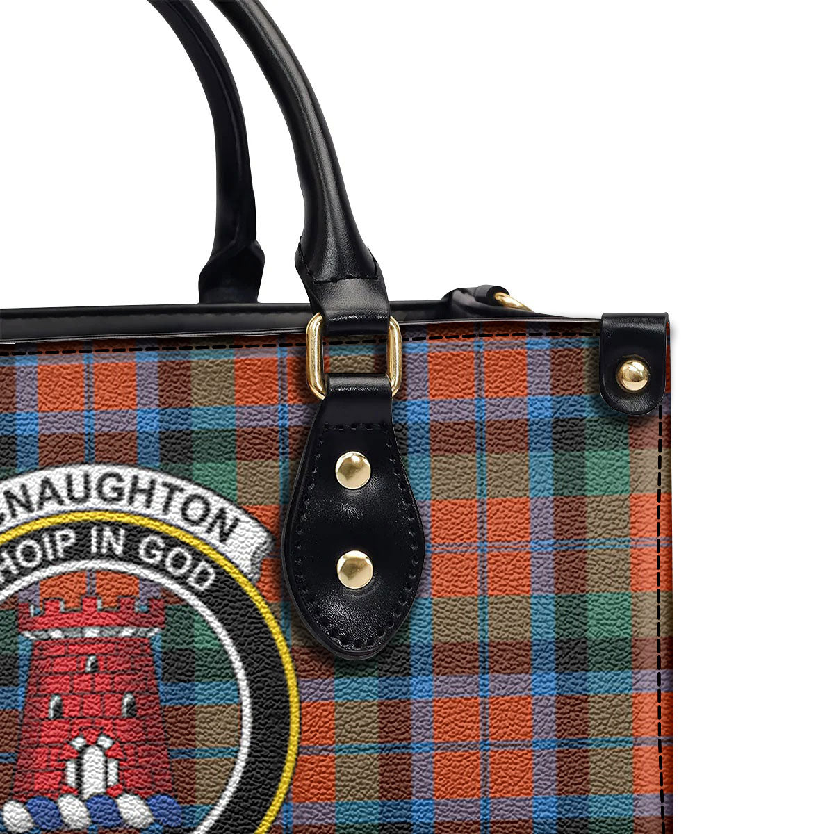 McNaughton Ancient Tartan Crest Leather Handbag