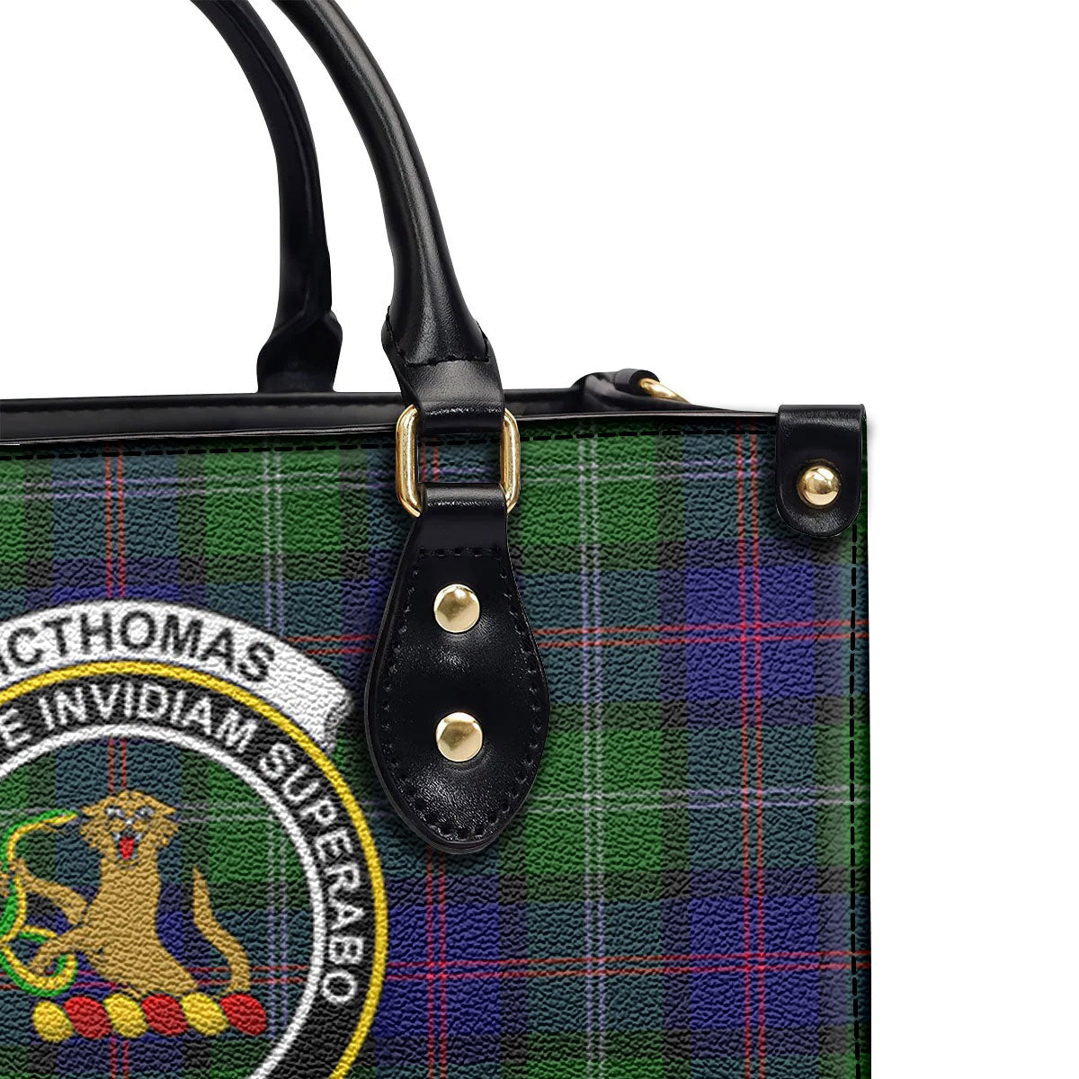 McThomas Modern Tartan Crest Leather Handbag