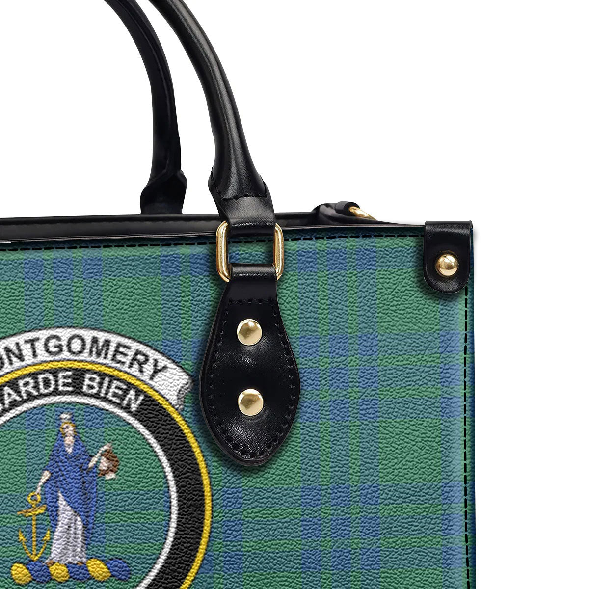 Montgomery Ancient Tartan Crest Leather Handbag