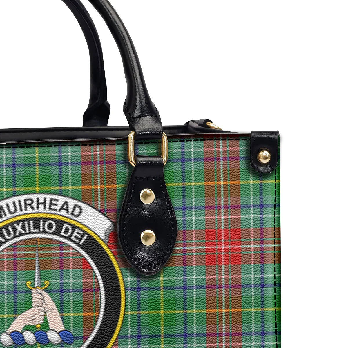 Muirhead Tartan Crest Leather Handbag