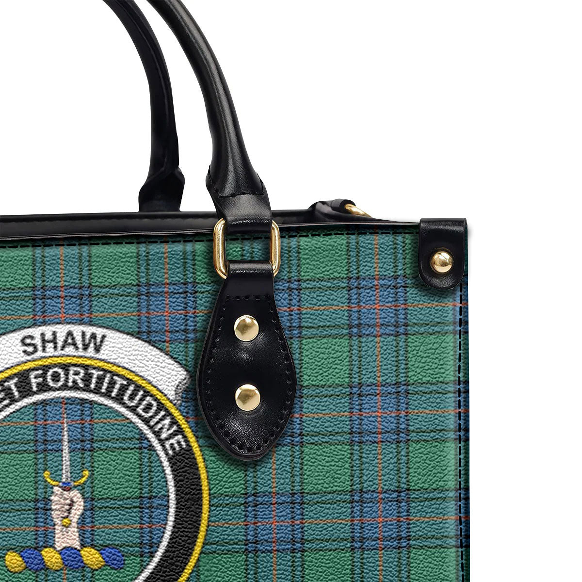 Shaw Ancient Tartan Crest Leather Handbag