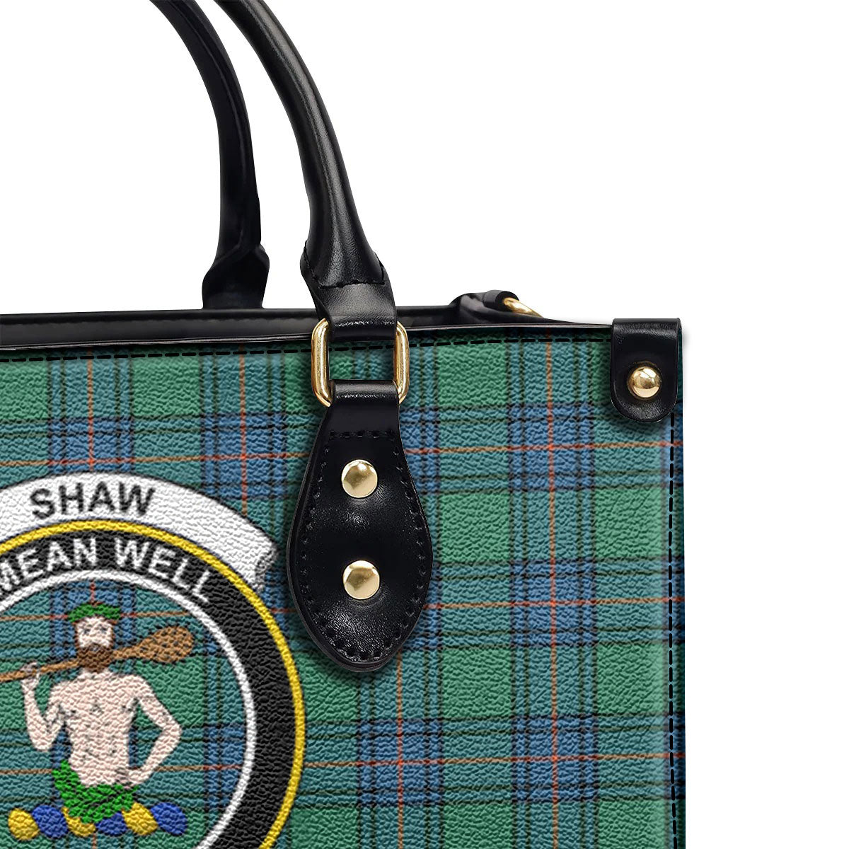 Shaw (of Sauchie) Ancient Tartan Crest Leather Handbag